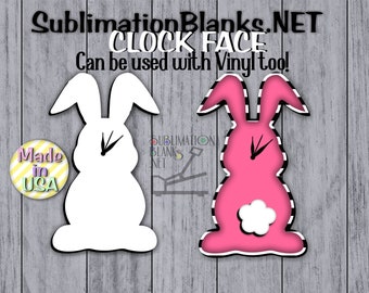 SUBLIMATION CLOCK FACE -Sublimation Blanks - Clock Hardware - Diy - Clock Kit - Wall Clock - Decor - easter bunny, rabbit, easter decor