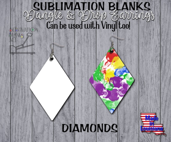 Sublimation Blanks - Earrings. Set of 10. Split Tear Drop