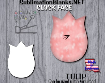 SUBLIMATION CLOCK FACE -Sublimation Blanks - Clock Hardware - Diy - Clock Kit - Wall Clock - Decor - tulip - flower - spring decor