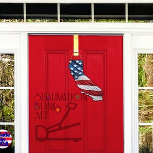 Sublimation Blanks STATE of CALIFORNIA Door Hanger Wall Sign Wholesale Multiple Sizes Single Sided MDF Hardboard Door Sign Wall Hanger Diy