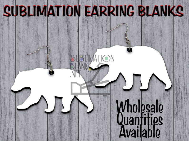 DOUBLE Sided Earrings SUBLIMATION Blanks Mama Bear Earrings Wholesale Cute Earrings Dangle & Drop Earrings Jewelry Blanks Mothers Day gifts image 7