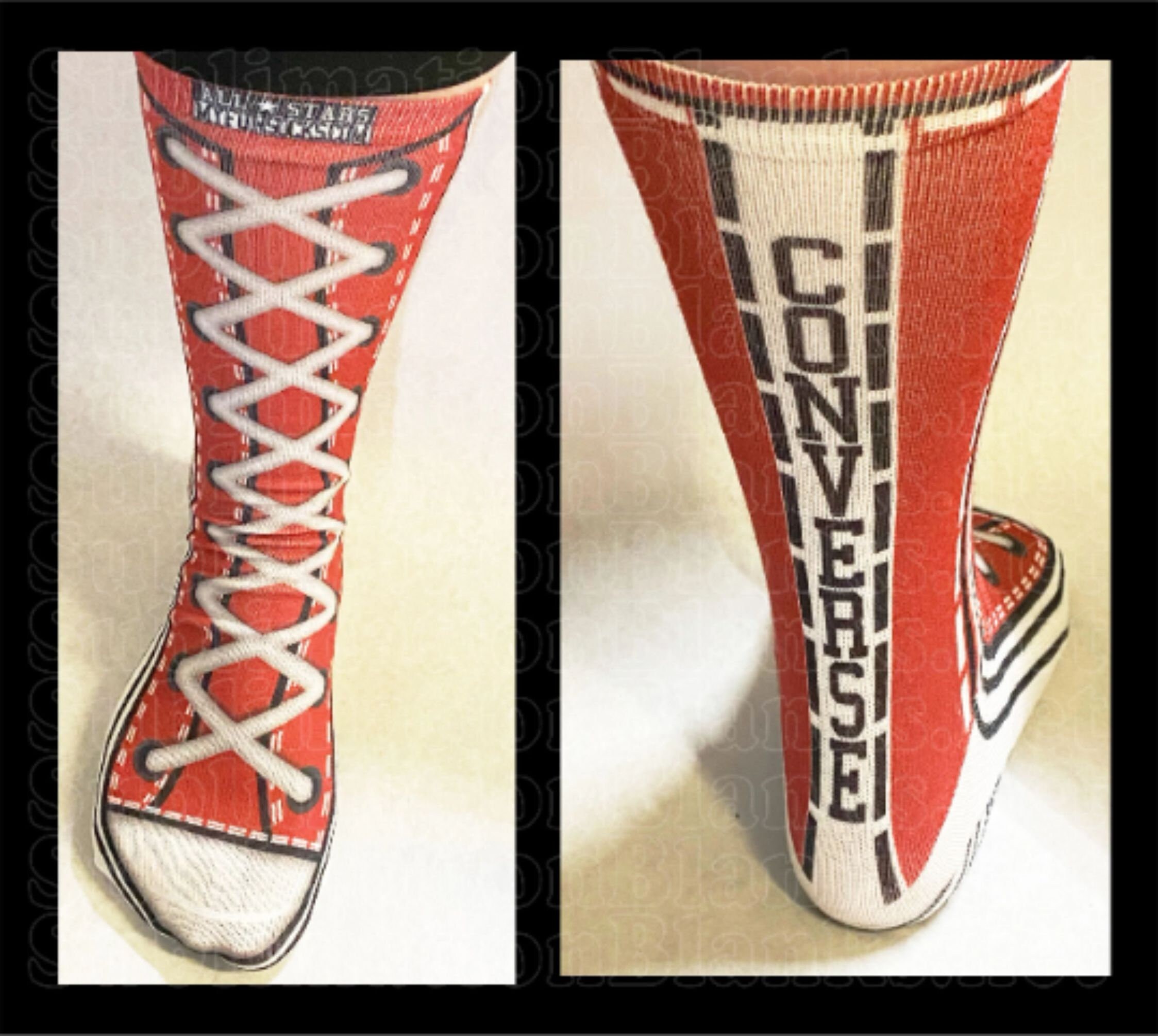 21 High Top Shoe Sock Designs Mid Calf Crew Sublimation Etsy