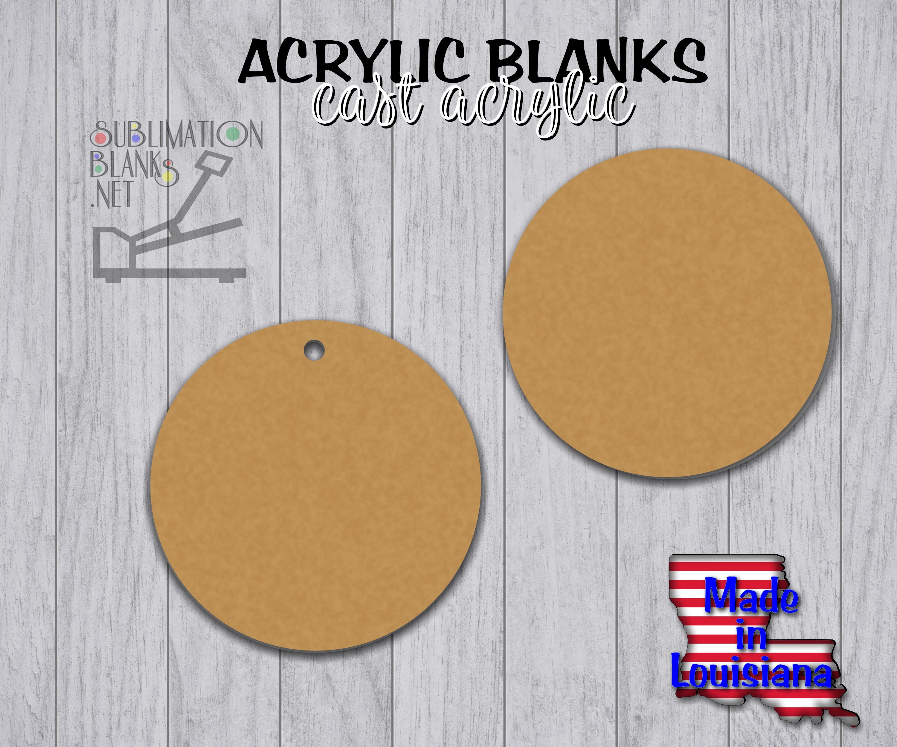 Clear Acrylic Circle Blank for Badge Reels (with no hole)