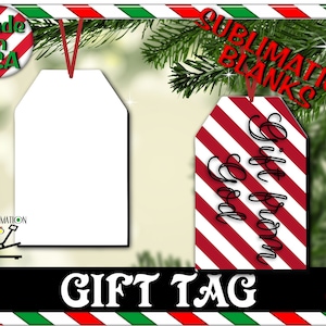 SINGLE Sided GIFT TAG Christmas Ornament Sublimation Blanks Picture Ornament Photo Gift Christmas Decor Diy Custom Gift Tag Personalized
