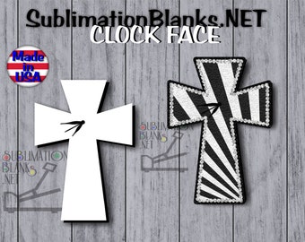 Cross CLOCK FACE Sublimation Blanks for Sublimation Wall Decor wall clock home decor custom personalized Photo clock Christian Clock Face