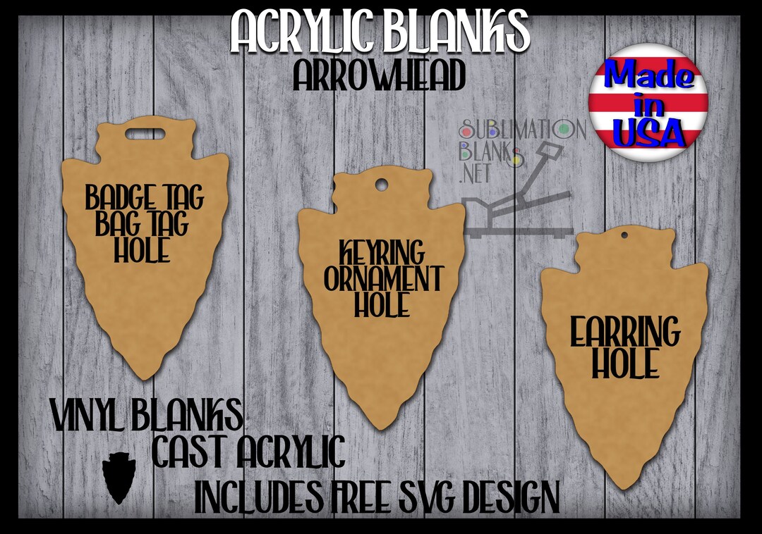 Indian ARROWHEAD Svg Acrylic Earrings Acrylic Keychain Acrylic Blanks