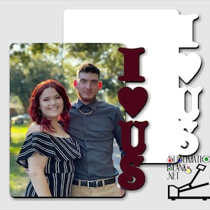 I HEART US, Personalized gift, picture Frame, Custom Photo Frames, gift for him, gift for her, home decor, decor, anniversary, wedding