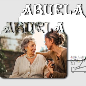 ABUELA, cadeau personnalisé, cadre photo, cadres photo personnalisés, cadeau pour elle, fête des mères, cadeau pour lui, décoration murale, grands-parents, espagnol