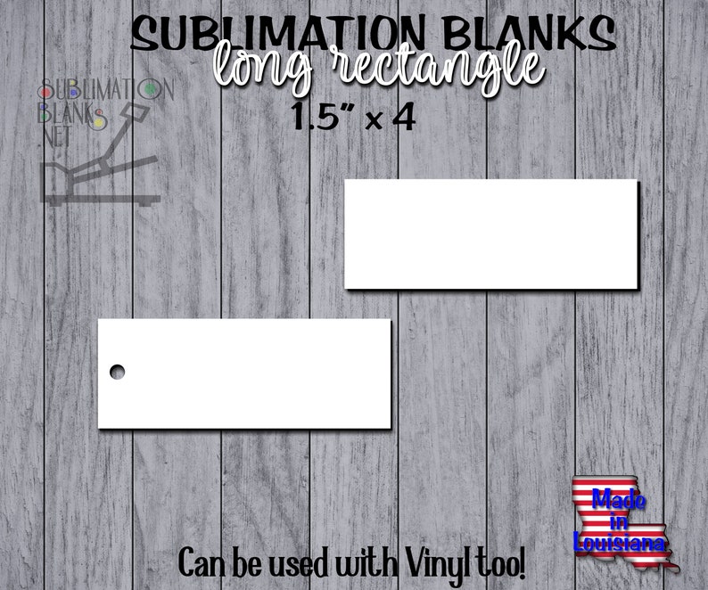 Ss RECTANGLE SUBLIMATION Blanks Single Sided Mdf Unisub Hardboard Dry Erase Marker Board Keychains Name Tags Ornaments Charms diy 1.5x4 1x3