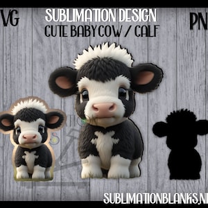 Highland COW SVG, Svg Files, COW Png, Calf, Black and White Cow, Farm Animal Clipart, Cricut Cut File, Sublimation Designs Downloads, Diy