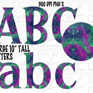 Alphabet, Sublimation Designs Downloads WATERCOLOR, Clipart, PNG, Font png, Letters, Png, Alphabet, Monogram, , Sublimation, purple, green,