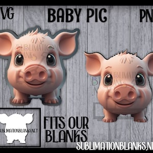 PIG SVG, Pig Png, Cut Files, Farm Animal Clipart, Cricut Cut File, Sublimation Designs Downloads, earring designs, SublimationBlanks.NET diy