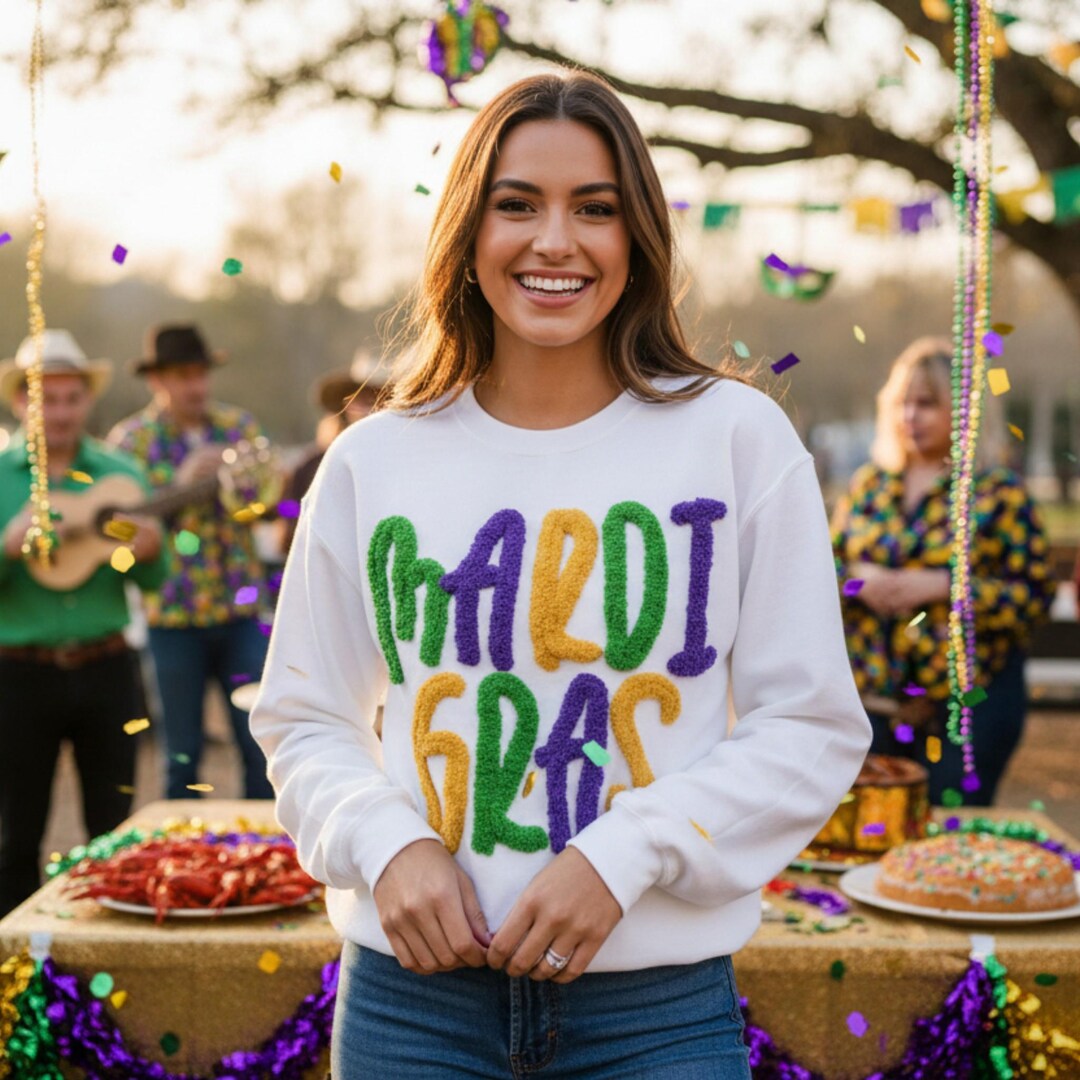 Whereable Art Mardi Gras Psychedelic Adult Sweatshirt main image 1