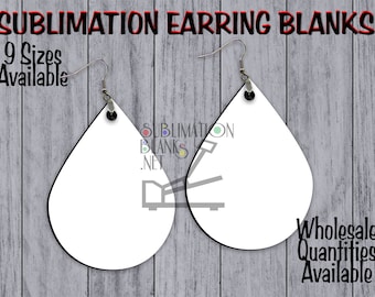 TEARDROP Double Sided Earrings SUBLIMATION Blanks Wholesale Cute Earrings Dangle Earrings Jewelry Blanks diy Fun Earrings