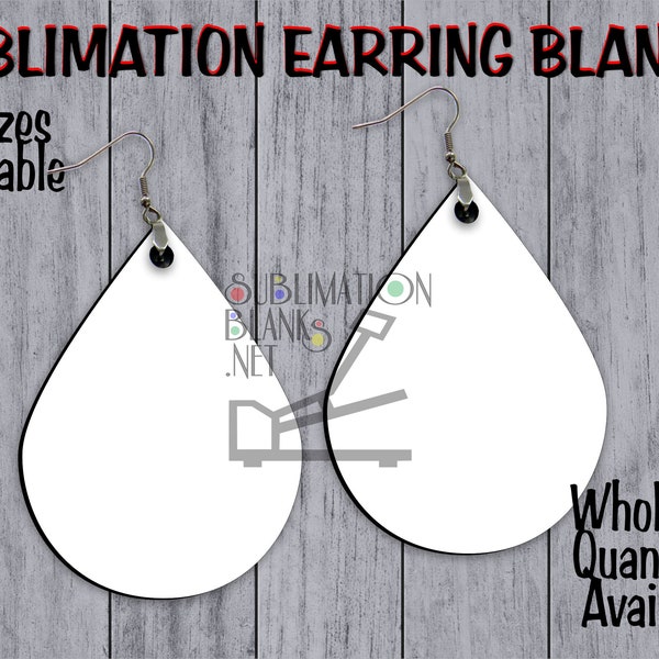 TEARDROP Double Sided Earrings SUBLIMATION Blanks Wholesale Cute Earrings Dangle Earrings Jewelry Blanks diy Fun Earrings
