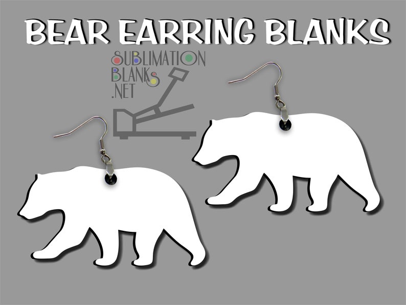 DOUBLE Sided Earrings SUBLIMATION Blanks Mama Bear Earrings Wholesale Cute Earrings Dangle & Drop Earrings Jewelry Blanks Mothers Day gifts image 8