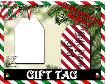 Double Sided GIFT TAG Christmas Ornament Sublimation Blanks Picture Ornament Photo Gift Christmas Decor Diy Custom Gift Tag Personalized