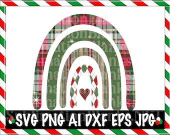 Merry Christmas svg, CHRISTMAS, RAINBOW svg, Boho rainbow svg, Clipart, Rainbow Plaid Svg boho svg pnb ai  dxf download cut files for cricut