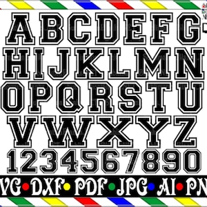Varsity font svg College font svg Athletic Font Sport font svg Baseball font svg alphabet svg Fonts cut files Font for Cricut Silhouette