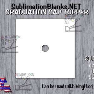 Ss SUBLIMATION BLANKS Graduation Cap TOPPER Graduation Fan Personalized Hat Senior Gift Png Template Included Grad Cap Add a Photo Cap Top image 3