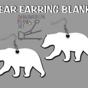 DOUBLE Sided Earrings SUBLIMATION Blanks Mama Bear Earrings Wholesale Cute Earrings Dangle & Drop Earrings Jewelry Blanks Mothers Day gifts image 10