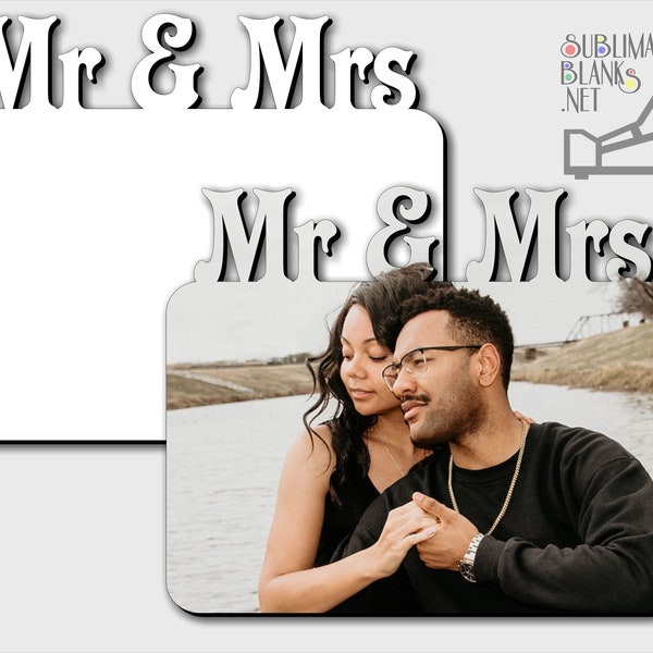 MR & MRS, Picture Frame, Sublimation Blanks, Unisub, Photo Frame, Valentines Day gift, wedding gift, gift for her, gift for him, anniversary