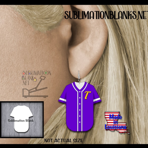 DS Softball Baseball Jersey DANGLE Earrings SUBLIMATION Blanks jewelry Fun Earrings Cute Unisub Diy Earring Softball Mom Baseball Mom