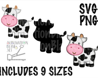 COW SVG, Cow Png, Cut Files, Cow Clipart, Cow Cut File, Sublimation Designs Downloads, Cow earrings, sublimation earring designs, silhouette