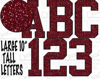 Alphabet, Sublimation Designs Downloass, Printable Fonts, Svg, College Font, MAROON, Png, Glitter Font, Glitter Png,letters svg files ,Diy