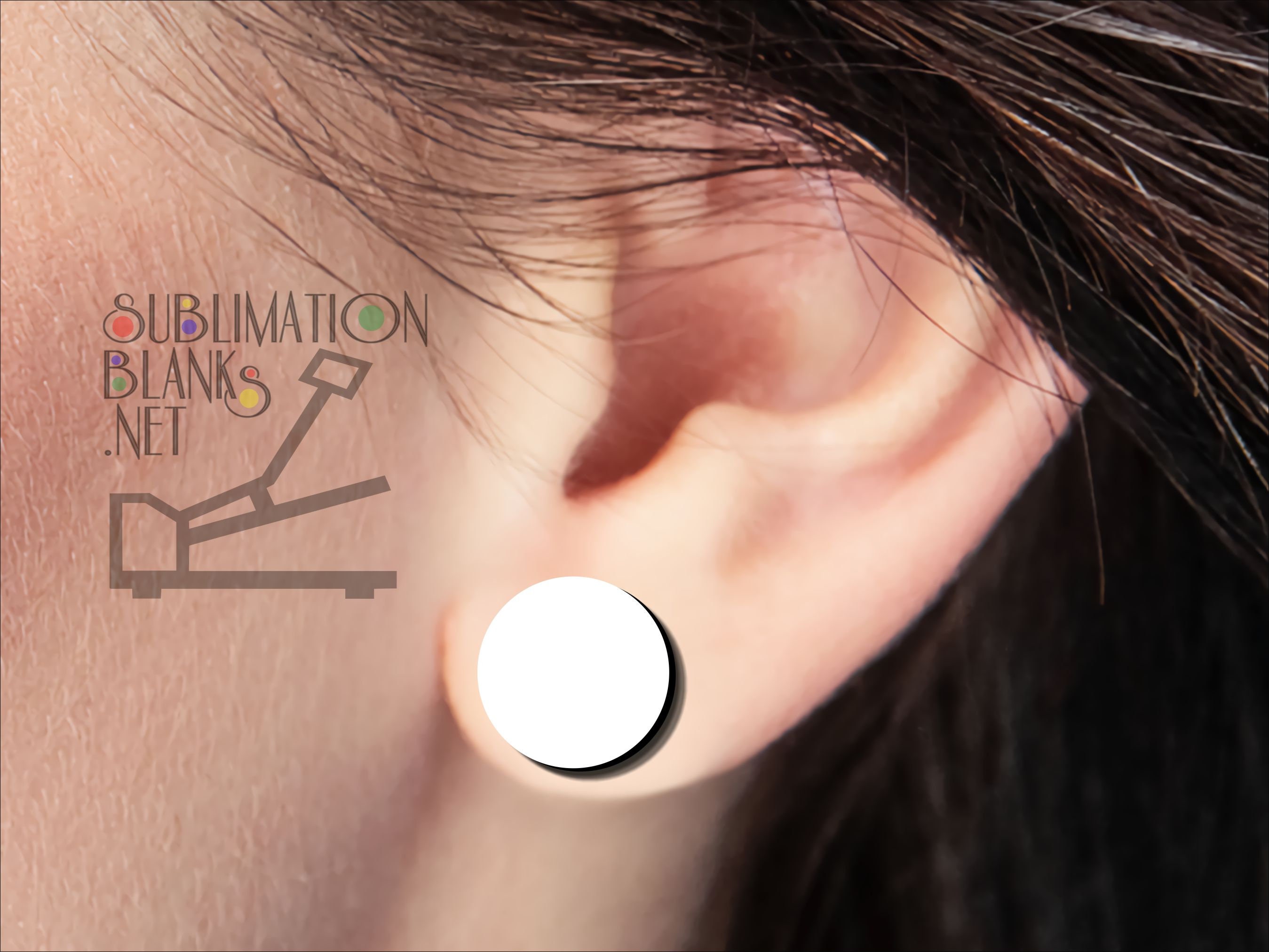 STUD Earrings ROUND SUBLIMATION Blanks Earrings Single Sided