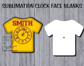 SUBLIMATION CLOCK FACE -Sublimation Blanks - Clock Hardware - Diy - Clock Kit - Wall Clock - Decor - tshirt - jersey - kids room decor