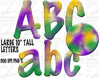 MARDI GRAS, Watercolor, PNG, Font png, Alphabet, Monogram, Sublimation Designs Downloass, purple, green, gold, clipart, Digital Download