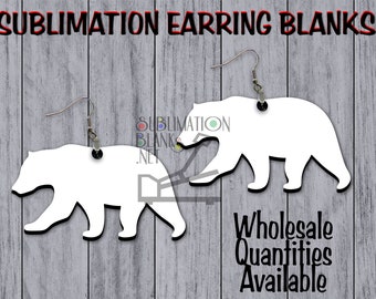 DOUBLE Sided Earrings SUBLIMATION Blanks Mama Bear Earrings Wholesale Cute Earrings Dangle & Drop Earrings Jewelry Blanks Mothers Day gifts