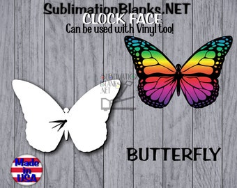 SUBLIMATION CLOCK FACE -Sublimation Blanks - Clock Hardware - Diy - Clock Kit - Wall Clock - Decor - monarch butterfly - bug lover - garden