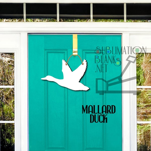 MALLARD DUCK Sublimation Blanks Door Hanger, Wall Hanger, Wholesale, Door Sign, Home Decor, Camp Decor, Hunting Decor, Farmhouse Decor, diy