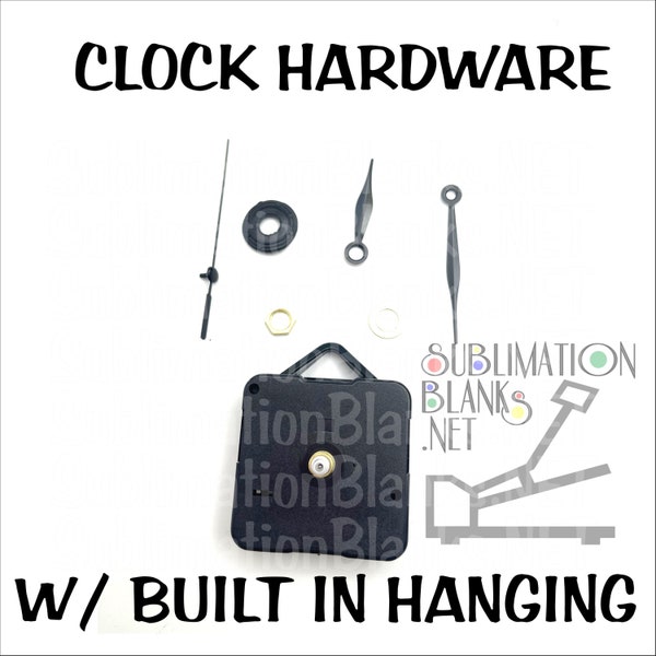 Sublimation Clock Mechanism Hardware Kit for DIY Wall Clock - Silent Hands & Motor - 13mm Shaft 6MM Thread - Fits Clock Faces 6" and Larger