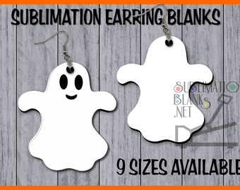 SINGLE Sided SUBLIMATION Blanks Cute GHOST Earrings Halloween Earrings Wholesale Earrings Cute Earrings dangle & drop Earrings jewelry diy