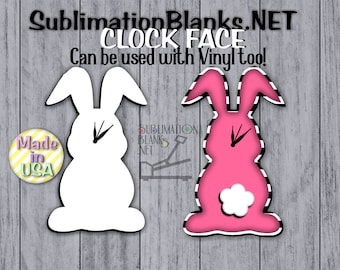 Easter Bunny Rabbit CLOCK FACE Sublimation Blanks for Sublimation Wall Decor wall clock home decor Photo clock Easter Decor Dye Sublimation