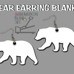 DOUBLE Sided Earrings SUBLIMATION Blanks Mama Bear Earrings Wholesale Cute Earrings Dangle & Drop Earrings Jewelry Blanks Mothers Day gifts image 6