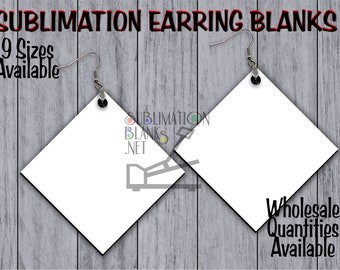 DOUBLE Sided Earrings SUBLIMATION Blanks SQUARE Earrings Diamond Earrings Wholesale Cute Earrings Dangle & Drop Earrings Jewelry Blanks diy