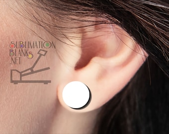 STUD Earrings ROUND SUBLIMATION Blanks Earrings Single Sided Circle Earrings Bulk Wholesale Earrings Cute Earrings jewelry diy Wooden Blanks