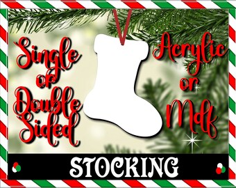CHRISTMAS STOCKING, Sublimation BLANKS, Christmas Stocking, Mdf, Unisub, Diy, Sublimation, holiday, custom ornaments, Personalized Ornament