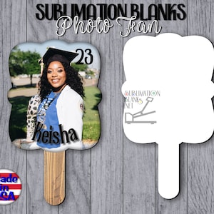Single Sided SUBLIMATION Blanks Benelux FAN 8&quot; 10&quot; 12&quot; 14&quot; 16&quot; 18&quot; 20&quot; 22&quot; Picture Photo Diy Unisub Graduation Fan Wedding Fan Memorial Fan