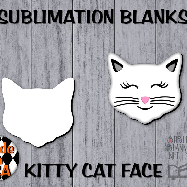 Cat Face STUD Earrings SUBLIMATION Blanks Cat Earrings Bulk Cute Earrings jewelry Cat Gifts Studs fun earrings Cat Mom Feline Lover Kitty