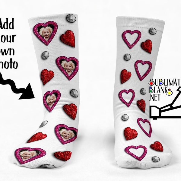 Valentine SVG, PHOTO SOCKS, Template, Funny Socks, Cute Socks, Personalized Socks, Customized Socks, Sublimation Designs Digital Download