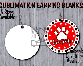 DOUBLE Sided Earrings SUBLIMATION Blanks ROUND Earrings Circle Earrings Wholesale Cute Earrings Dangle & Drop Earrings Jewelry Blanks diy