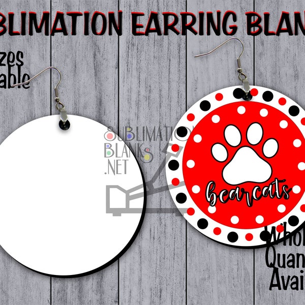 DOUBLE Sided Earrings SUBLIMATION Blanks ROUND Earrings Circle Earrings Wholesale Cute Earrings Dangle & Drop Earrings Jewelry Blanks diy