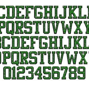 Alphabet, Sublimation Designs Downloads, Printable Fonts, Svg, College Font, GREEN Glitter Font, Glitter Png,font letters, png svg files