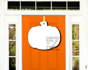 Sublimation Blanks PUMPKIN Halloween fall door hanger Wall hanger Unisub Mdf Hardboard door hanger halloween blanks home decor wall sign