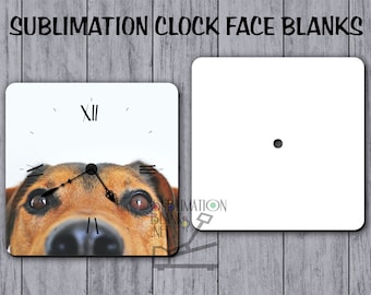 SUBLIMATION CLOCK FACE -Sublimation Blanks - Clock Hardware - Diy - Clock Kit - Wall Clock - Decor - square